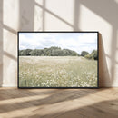 Charming Daisy Field Wall Art Canvas Print – Framed Pastel