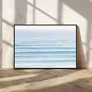 Ocean Wave Surfer Wall Art – Framed Minimal Seascape Canvas by MyGreatCanvas | Canvas Wall Art Prints | Photo Prints & Wall Decor