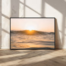 Calm Water Wall Art – Framed Sunset Waves Canvas Artwork, by MyGreatCanvas | Canvas Wall Art Prints | Photo Prints & Wall Decor