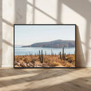 Desert Lake Wall Art – Framed Cactus Mountain Canvas by MyGreatCanvas | Canvas Wall Art Prints | Photo Prints & Wall Decor