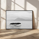 Whale Tail Wall Art – Framed Black White Ocean Canvas by MyGreatCanvas | Canvas Wall Art Prints | Photo Prints & Wall Decor