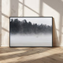 Surfer Fog Wall Art Canvas Print – Framed Foggy Beach Scene by MyGreatCanvas | Canvas Wall Art Prints | Photo Prints & Wall Decor