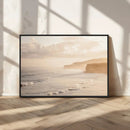 Misty Coastal Wall Art Canvas Print – Framed Golden Sunset by MyGreatCanvas | Canvas Wall Art Prints | Photo Prints & Wall Decor