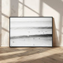 Black White Ocean Wall Art Canvas Print – Framed Coastal by MyGreatCanvas | Canvas Wall Art Prints | Photo Prints & Wall Decor
