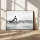 Black and White Surfing Wall Art Canvas Print – Framed Ocean by MyGreatCanvas | Canvas Wall Art Prints | Photo Prints & Wall Decor