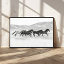 Wild Horses Running Wall Art Canvas Print, Framed Black by MyGreatCanvas | Canvas Wall Art Prints | Photo Prints & Wall Decor