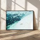 Minimal Beach Wall Art – Framed Ocean Swimming Canvas by MyGreatCanvas | Canvas Wall Art Prints | Photo Prints & Wall Decor