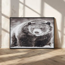 Grizzly Bear Wall Art Canvas Print – Framed Rustic Lodge Art by MyGreatCanvas | Canvas Wall Art Prints | Photo Prints & Wall Decor