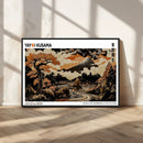 Modern Japanese Wall Art Canvas Print – Framed Abstract