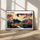 Modern Mount Fuji Wall Art Canvas Print – Framed Abstract