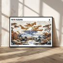 Modern Japanese Wall Art Canvas Print – Framed Abstract