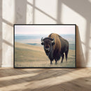 Bison Wall Art Canvas Print – Framed Buffalo American Bison