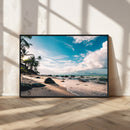 Tropical Beach Wall Art Canvas Print – Framed Ocean Waves