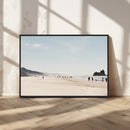 Minimalist Beach Wall Art Canvas Print – Framed Coastal