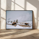 Bison Wildlife Wall Art Canvas Print – Framed Snowy Prairie by MyGreatCanvas | Canvas Wall Art Prints | Photo Prints & Wall Decor