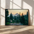 Mountain Wall Art Canvas Print – Framed Forest Serenity