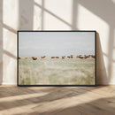 Bison Herd Wall Art Canvas Print – Framed Western Bison
