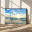 Minimalist Seaside Wall Art Canvas Print – Morning Glow