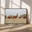Rustic Deer Wall Art Canvas Print – Autumn Forest Woodland