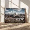 Mountain Landscape Wall Art Canvas Print – Framed Snowy