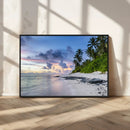 Tropical Beach Wall Art Canvas Print – Framed Sunset Glow by MyGreatCanvas | Canvas Wall Art Prints | Photo Prints & Wall Decor