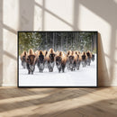 American Bison Herd Wall Art Canvas Print – Powerful Winter by MyGreatCanvas | Canvas Wall Art Prints | Photo Prints & Wall Decor