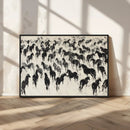 Wild Horse Stampede Wall Art Canvas Print – Monochrome by MyGreatCanvas | Canvas Wall Art Prints | Photo Prints & Wall Decor