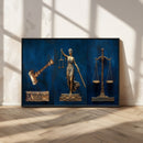 Lady Justice Wall Art Canvas Print – Elegant Gold Legal by MyGreatCanvas | Canvas Wall Art Prints | Photo Prints & Wall Decor
