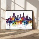 Atlanta Skyline Wall Art Canvas Print – Framed Colorful