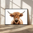 Scottish Highland Cow Canvas Print, Framed Highland Cow