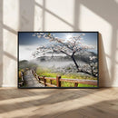 Sakura Cherry Blossom Pathway Canvas Wall Art – Tranquil