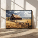 Golden Wheat Field Barn Canvas Print, Rustic Farm Landscape by MyGreatCanvas | Canvas Wall Art Prints | Photo Prints & Wall Decor
