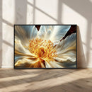 Golden Abstract Flower Canvas Wall Art, Modern Botanical by MyGreatCanvas | Canvas Wall Art Prints | Photo Prints & Wall Decor