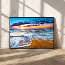 Ocean Waves Wall Art Canvas Print Ocean Waves Beach Sunset by MyGreatCanvas | Canvas Wall Art Prints | Photo Prints & Wall Decor