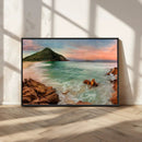 Stunning Coastal Landscape with Rocky Shore and Green Hills by MyGreatCanvas | Canvas Wall Art Prints | Photo Prints & Wall Decor