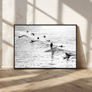 Black White Surfing Wall Art Canvas Print – Framed Artistic by MyGreatCanvas | Canvas Wall Art Prints | Photo Prints & Wall Decor