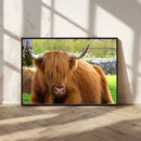 Highland Cow Wall Art, Rustic Farm Animal Canvas Print, Long by MyGreatCanvas | Canvas Wall Art Prints | Photo Prints & Wall Decor