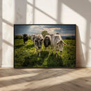 Grazing Cattle Herd Pasture Green Field Livestock Natural by MyGreatCanvas | Canvas Wall Art Prints | Photo Prints & Wall Decor
