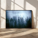Foggy Evergreen Pines Wall Art Canvas Print, Mist Forest and by MyGreatCanvas | Canvas Wall Art Prints | Photo Prints & Wall Decor