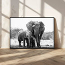 Elephant Family Africa Wall Art Canvas Print by MyGreatCanvas | Canvas Wall Art Prints | Photo Prints & Wall Decor