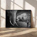 Elephant Family Wall Art Canvas, Framed Elephant Family by MyGreatCanvas | Canvas Wall Art Prints | Photo Prints & Wall Decor