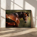 Majestic Brown Horse Wall Art Canvas Print – Framed