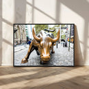 Charging Bull Wall Art Canvas Print