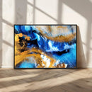 Blue Orange Marble Fluid Effect Canvas Wall Art Print by MyGreatCanvas | Canvas Wall Art Prints | Photo Prints & Wall Decor