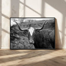Western Home Wall Art Canvas Print, Framed Texas Longhorn by MyGreatCanvas | Canvas Wall Art Prints | Photo Prints & Wall Decor
