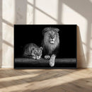 Lion Family Wall Art Canvas Print – Framed Majestic Wildlife by MyGreatCanvas | Canvas Wall Art Prints | Photo Prints & Wall Decor