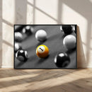 Wall Art Pool Table and Balls Canvas Print by MyGreatCanvas | Canvas Wall Art Prints | Photo Prints & Wall Decor