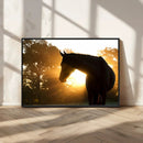 Horse at Sunset Wall Art Animal Canvas Print