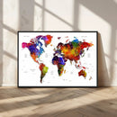World Map Canvas Print – Detailed Map of the World Wall Art