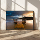 Serene Lake Pier at Sunset Canvas Print | Landscape Canvas